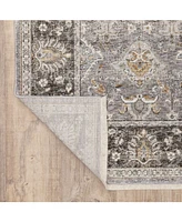 Oriental Weavers Maharaja 91E Gray and Blue 2'3" x 7'6" Runner Rug