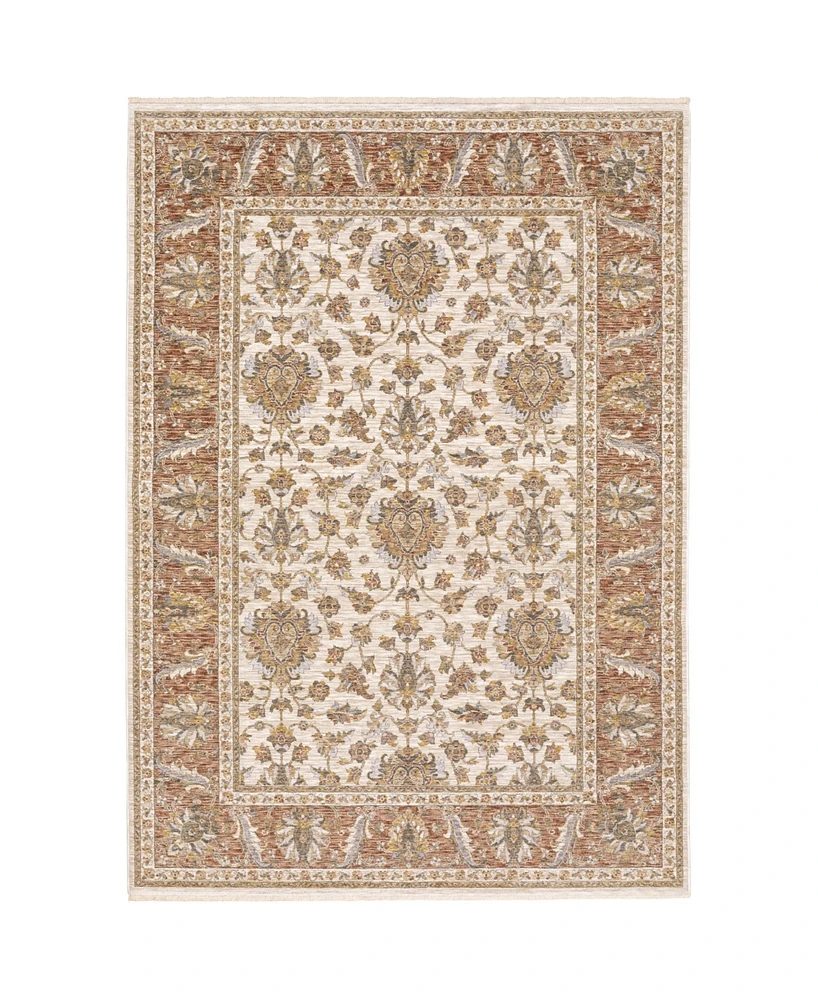 Jhb Designs Kumar Kum08 Rust and Ivory 9'10" x 12'10" Area Rug