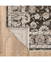 Oriental Weavers Maharaja 70E Gray and Ivory 3'3" x 5' Area Rug