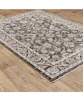 Oriental Weavers Maharaja 70E Gray and Ivory 3'3" x 5' Area Rug