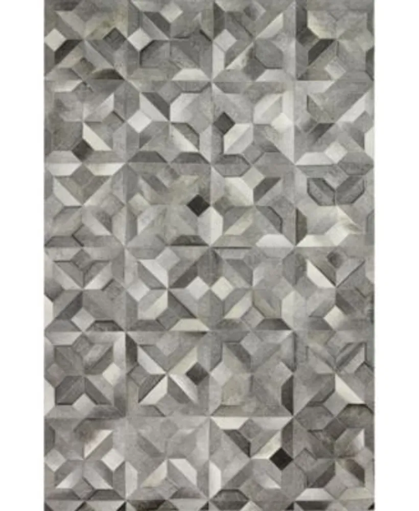 Bb Rugs Cowhide Hie 04 Gray Area Rug