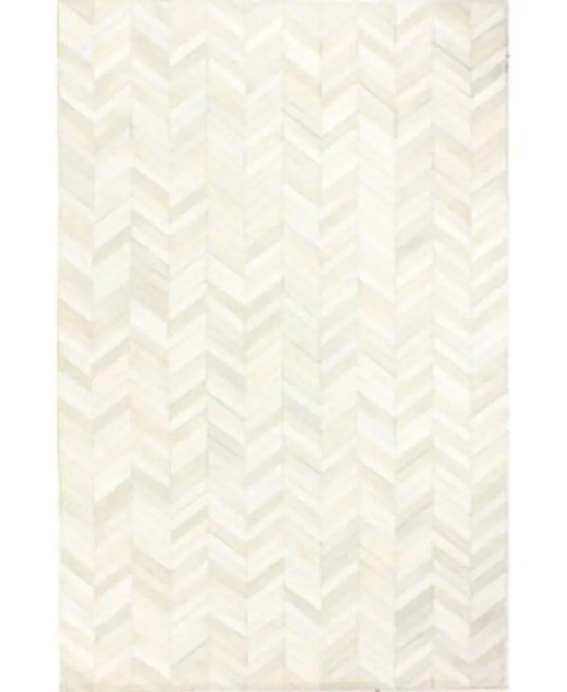 Bb Rugs Cowhide Fie 01 White Rug