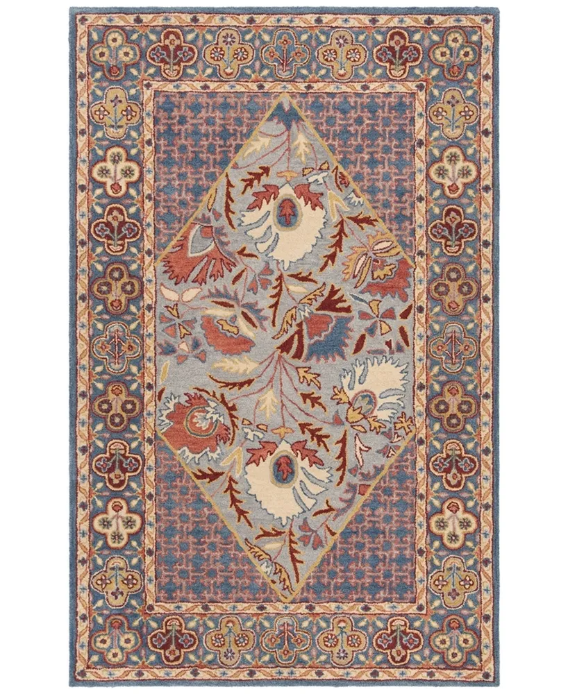 Safavieh Antiquity At508 Blue and Red 5' x 8' Area Rug