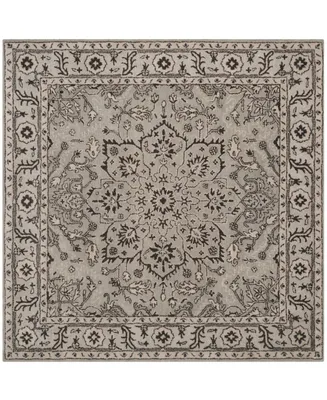 Safavieh Antiquity At58 Gray and Beige 6' x 6' Square Area Rug