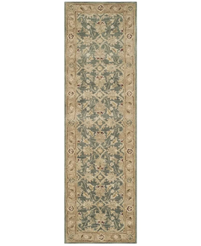 Safavieh Antiquity At849 Teal and Taupe 2'3" x 8' Runner Area Rug