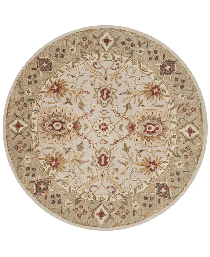 Safavieh Antiquity At816 Gray and Beige 6' x 6' Round Area Rug