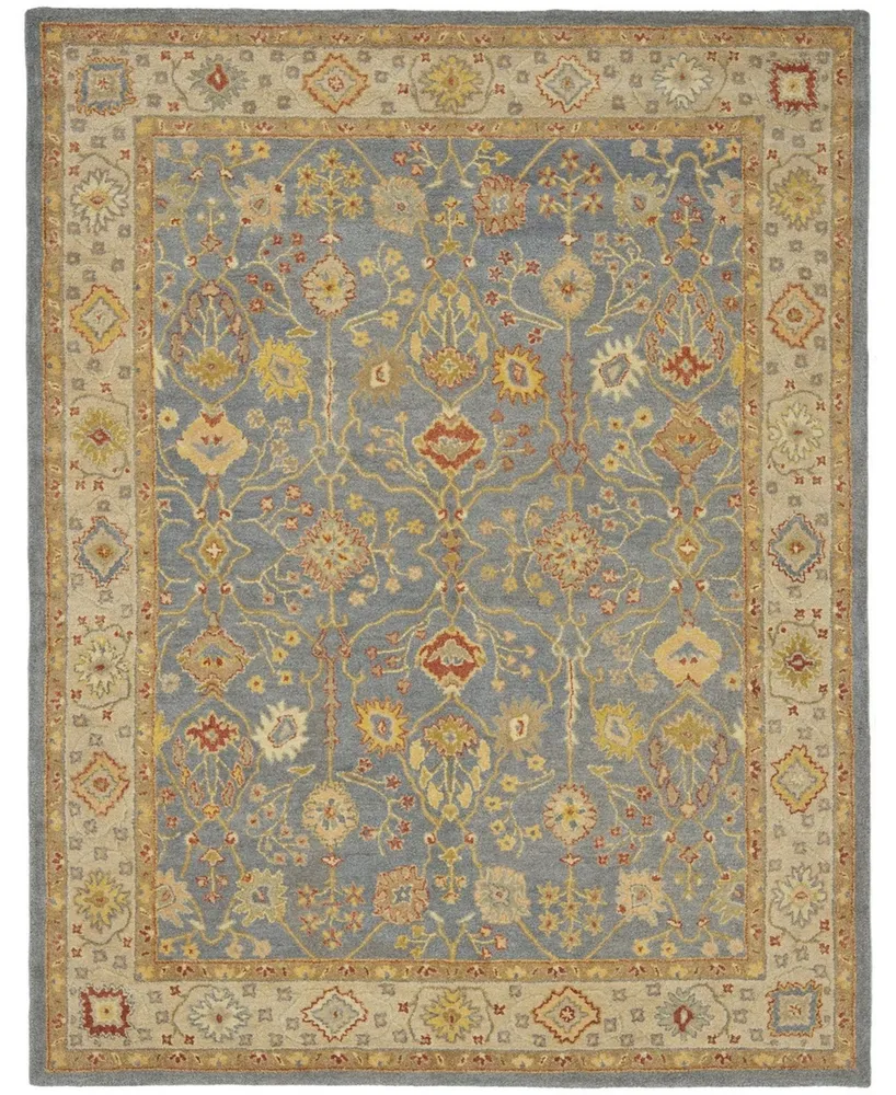 Safavieh Antiquity At314 Blue and Ivory 7'6" x 9'6" Area Rug