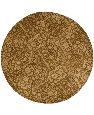 Safavieh Antiquity At411 Gold and Beige 8' x 8' Round Area Rug