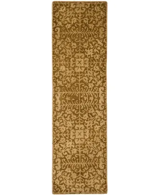 Safavieh Antiquity At411 Gold and Beige 2'3" x 8' Runner Area Rug