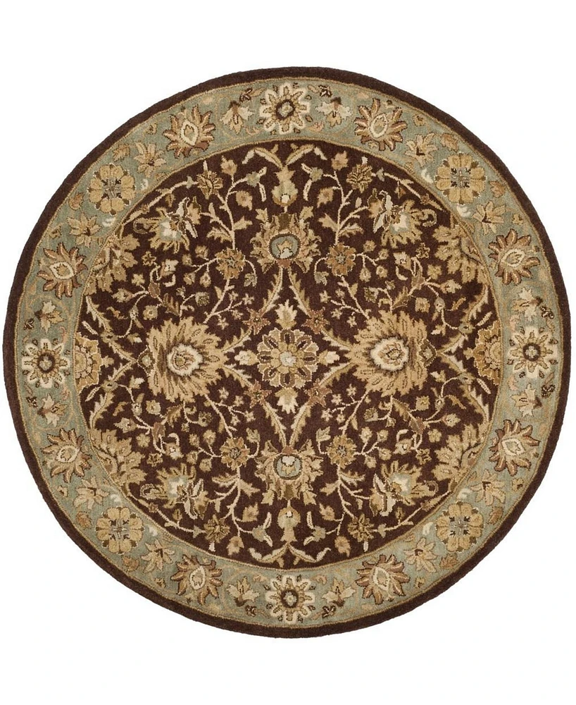 Safavieh Antiquity At249 Chocolate 3'6" x 3'6" Round Area Rug