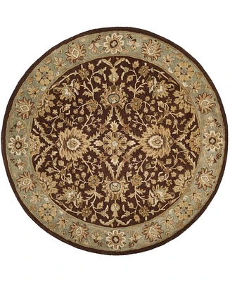 Safavieh Antiquity At249 Chocolate 3'6" x 3'6" Round Area Rug