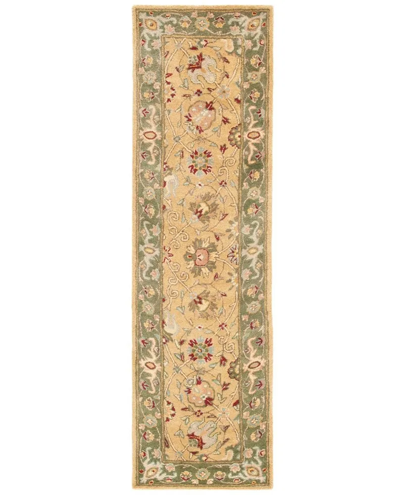 Safavieh Antiquity At21 Gold 2'3" x 12' Runner Area Rug