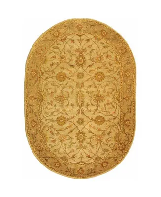 Safavieh Antiquity At17 Ivory and Sage 4'6" x 6'6" Oval Area Rug