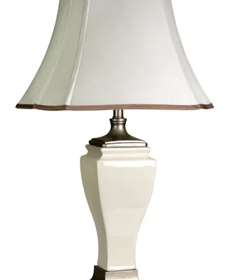 StyleCraft Fabric Shade with Silk Trim Table Lamp