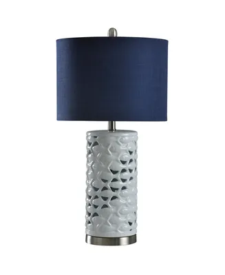StyleCraft School of Fish Cylindrical Table Lamp