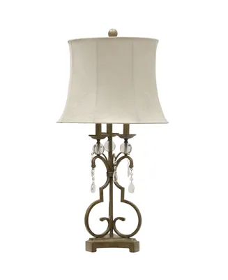 StyleCraft Georgian Silver Traditional Iron and Acrylic Table Lamp