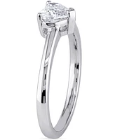 Diamond Heart Solitaire Engagement Ring (1/2 ct. t.w.) 14k White Gold