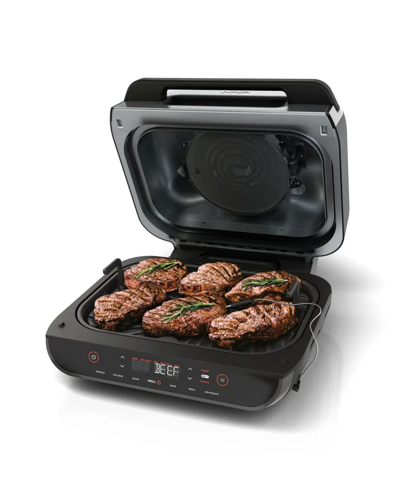 Ninja Foodi Smart Xl 6-in-1 Indoor Grill with 4-Quart Air Fryer, Roast, Bake, Dehydrate, Broil, and Smart Cook System, FG551