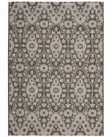 Martha Stewart Collection Tulip Medallion MSR4115 Black 9' x 12' Area Rug