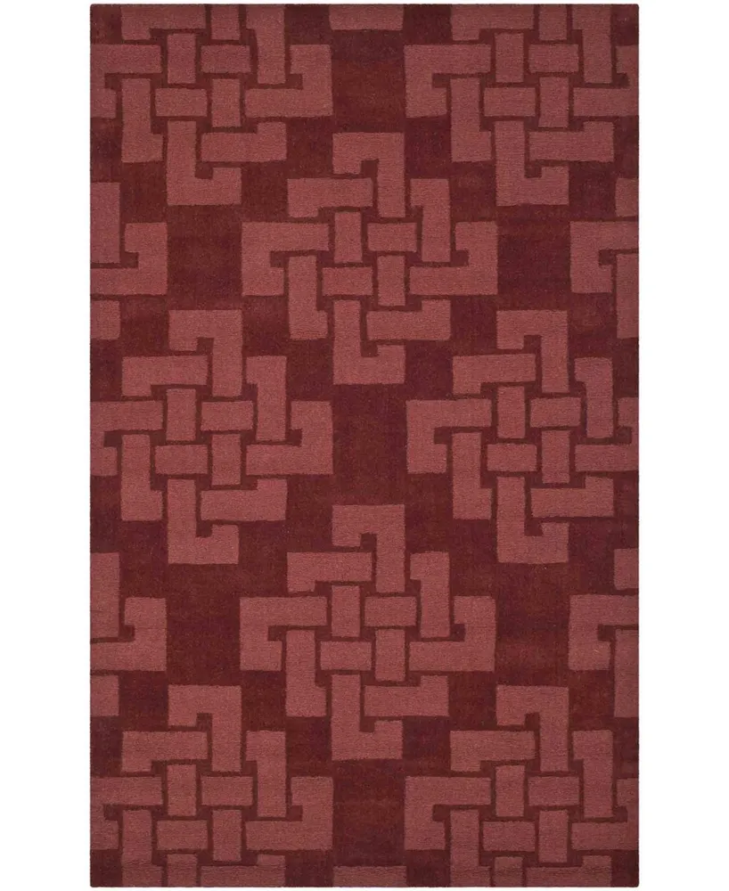 Martha Stewart Collection Knot MSR4950D Burgundy 5' x 8' Area Rug