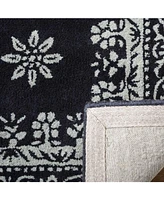 Martha Stewart Collection Gracious Garden MSR4538B Midnight 9' x 12' Area Rug