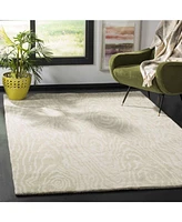 Martha Stewart Collection Layered Faux Bois MSR4534B Beige 5' x 8' Area Rug