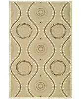 Martha Stewart Collection Ogee Dot MSR4532B Tan 4' x 6' Area Rug