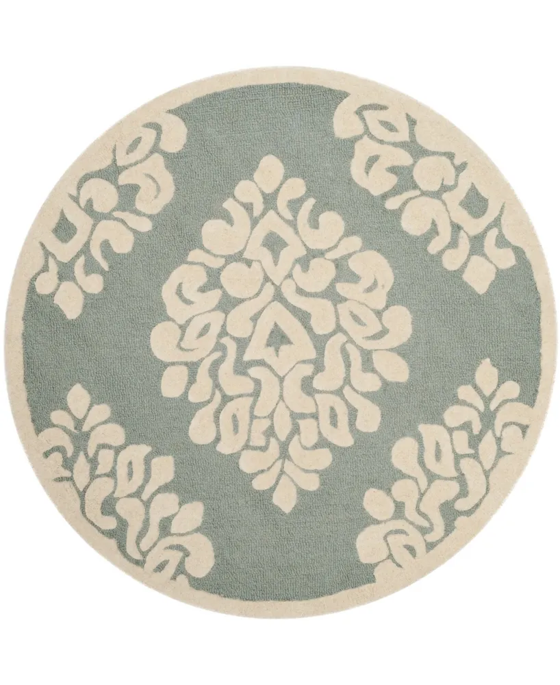 Martha Stewart Collection Floret Damask MSR4545A Brown 4' x 4' Round Area Rug