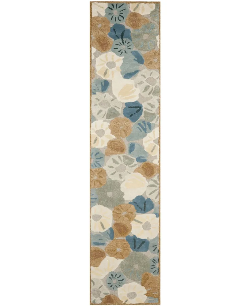 Martha Stewart Collection Poppy Field MSR3625C Multi 2'3" x 10' Runner Area Rug