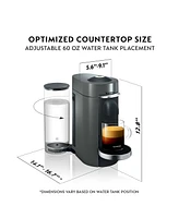 Nespresso Vertuo Plus Deluxe Coffee and Espresso Machine by De'Longhi in Titan