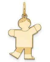 Boy Charm Pendant in 14k Gold