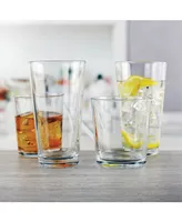 Circle Glass Simple Home Entertaining Glasses, Set of 16