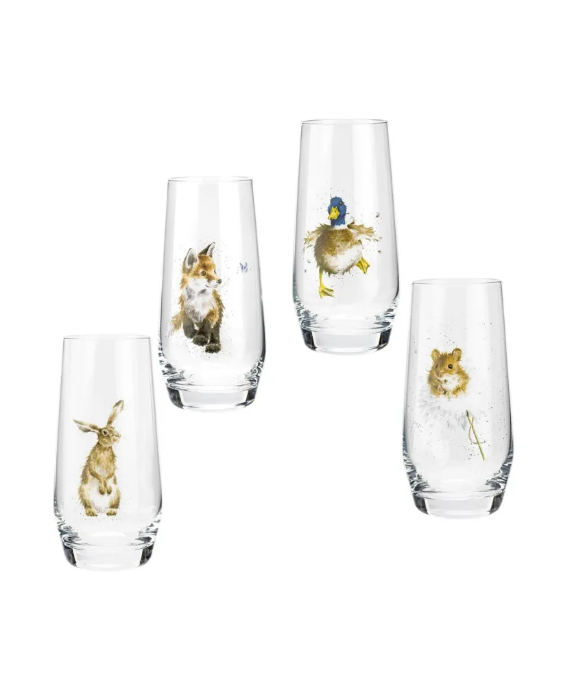 Royal Worcester Wrendale Designs Highball Glasses