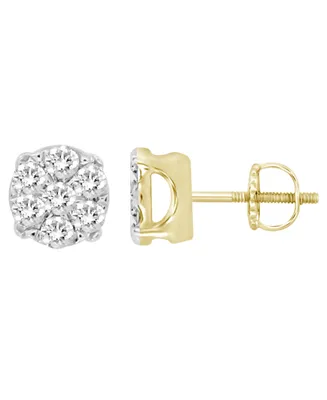 Men's Diamond (1/ ct.t.w.) Earring Set in Yellow Gold