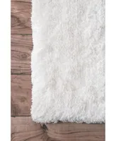 nuLoom Maginifique Shag WICL1A White 3' x 5' Area Rug