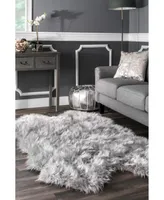 nuLoom Tianna HJFL03C Silver 3'6" x 6' Area Rug