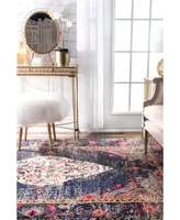 nuLoom Veronica KKCB26B Navy 4' x 6' Area Rug