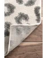 nuLoom Leopard RZBD61A Gray 4' x 6' Area Rug