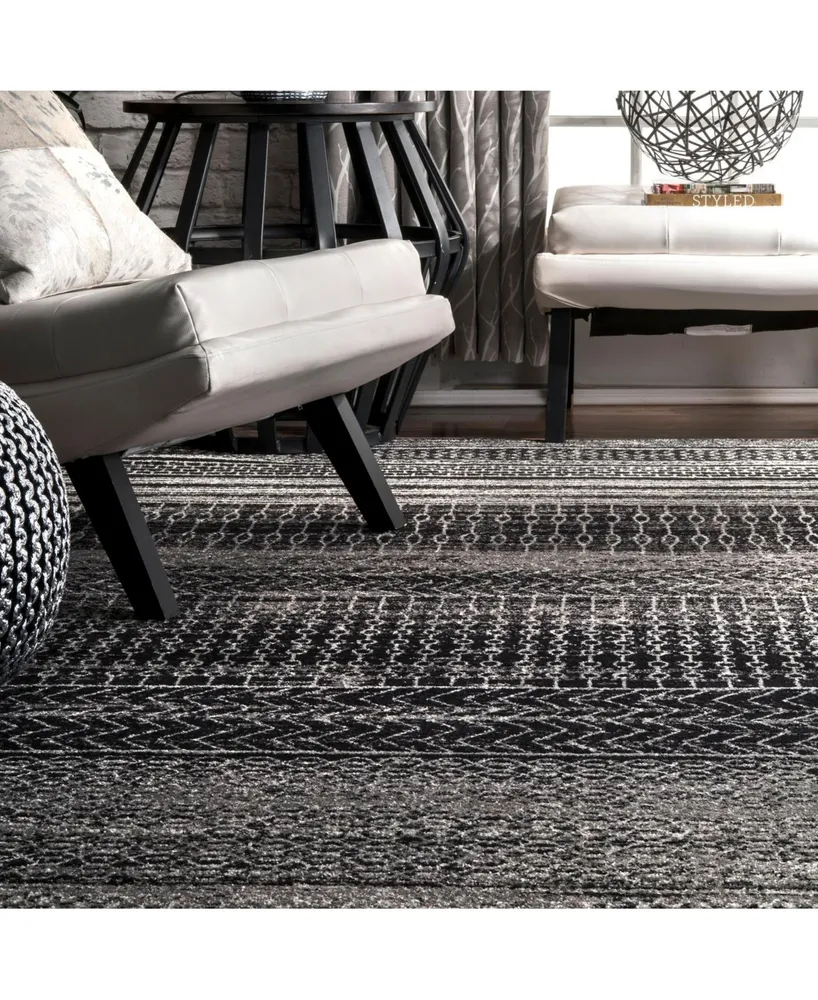 nuLoom Nova RZBD65A Onyx 6'7" x 9' Area Rug