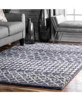 nuLoom Barbara GROC01B Gray 7'10" x 10' Area Rug