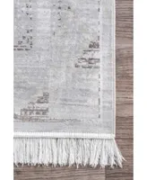 nuLoom Maida DCRS01A Silver 7'6" x 9'6" Area Rug