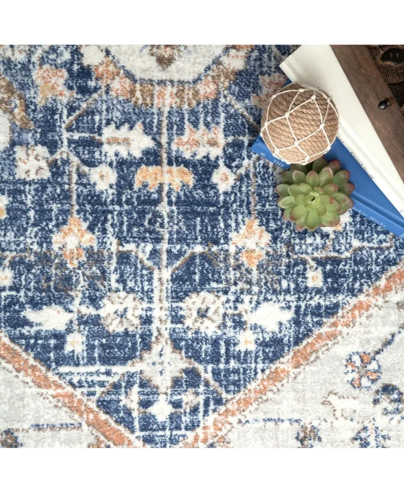 nuLoom Jacquie RZAB07B Blue 8' x 11' Area Rug