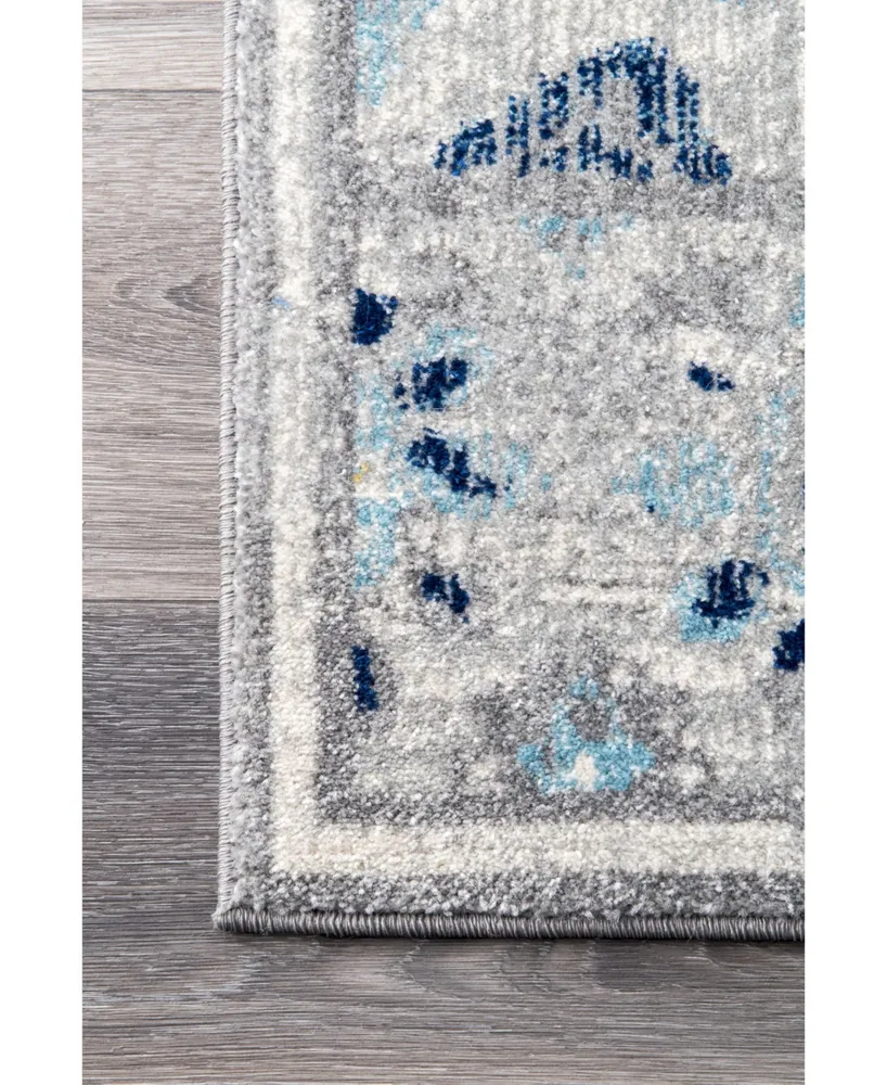 nuLoom Kiyoko RZBD59C Blue 2'6" x 6' Runner Rug