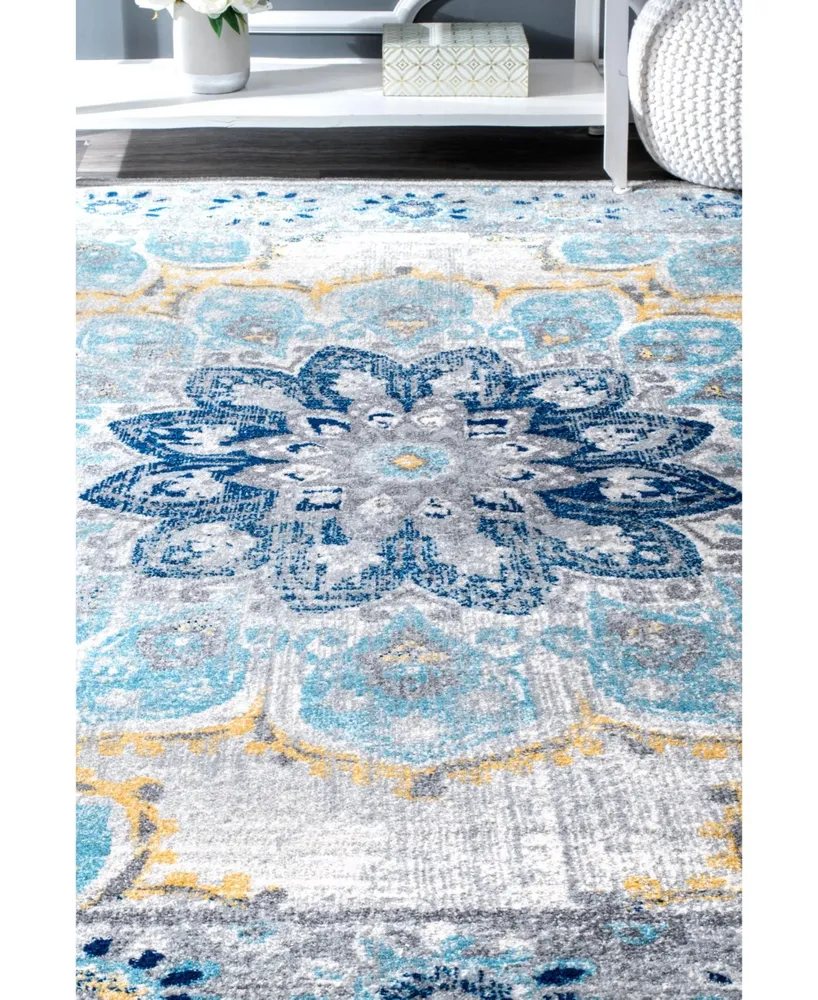 nuLoom Kiyoko RZBD59C Blue 3' x 5' Area Rug