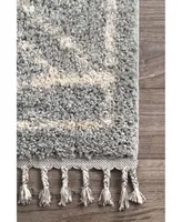 nuLoom Mackie GCDI03B Gray 5'3" x 7'7" Area Rug