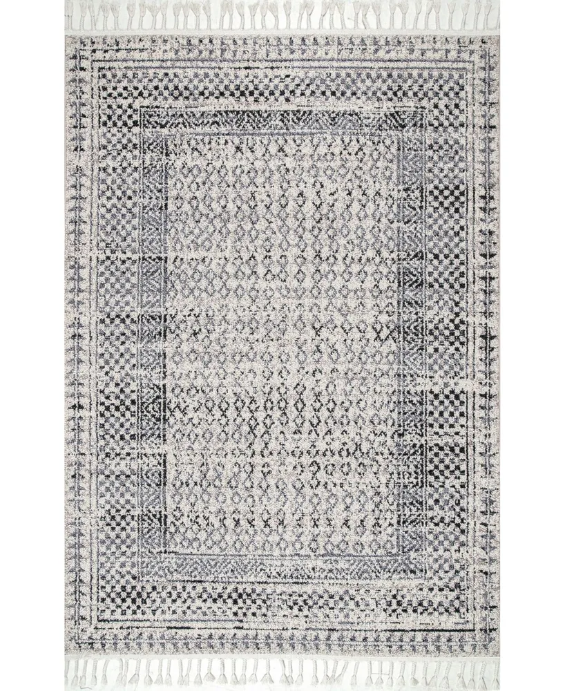 nuLoom Claudia STGL03A Gray/Multi 2' x 4' Area Rug