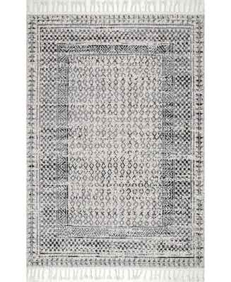 nuLoom Claudia STGL03A Gray/Multi 2' x 4' Area Rug