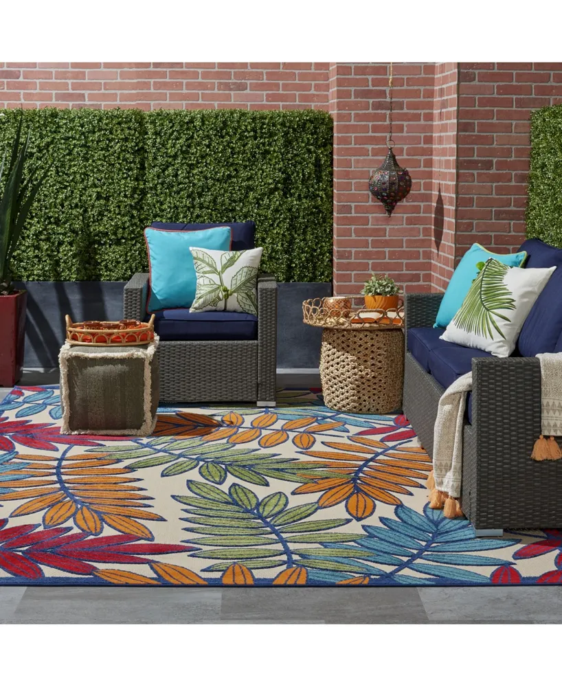 Nourison Home Aloha ALH18 Multi 7' x 10' Outdoor Area Rug