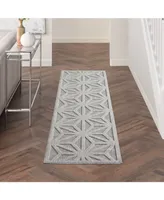 Nourison Home Cozumel CZM01 Silver 2'2" x 7'6" Runner Rug