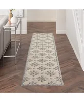 Nourison Home Cozumel CZM03 Cream 2'2" x 10' Runner Rug